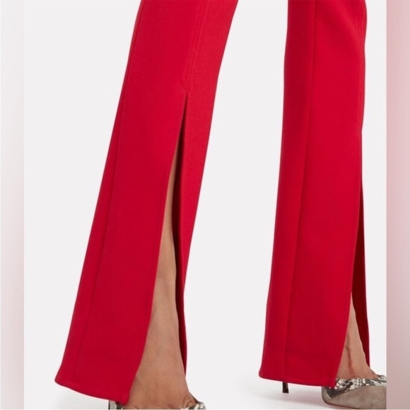 ALC Red Conway Trouser Double Split Bootcut Flair Split Hem Pants Sz 8 - Picture 2 of 15